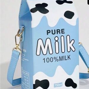Blue Milk Carton Novelty Bag